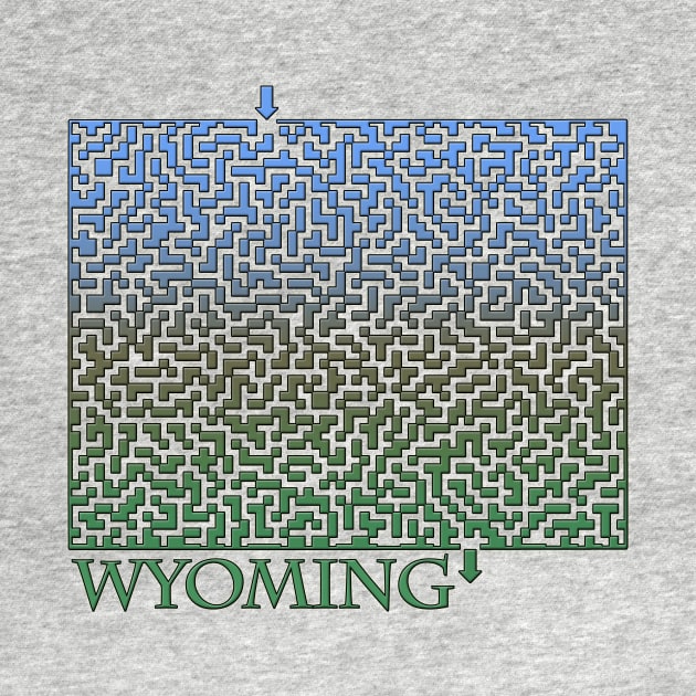 State of Wyoming Colorful Maze by gorff